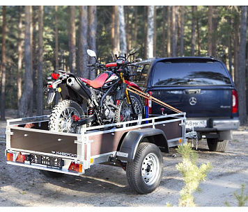 Перевозка мотоцикла в прицепе